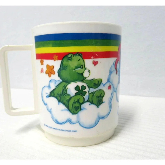 Cartoon Smurfs Cup and Care Bear Mug 1980's Deka USA Plastic Vintage - Picture 3 of 11